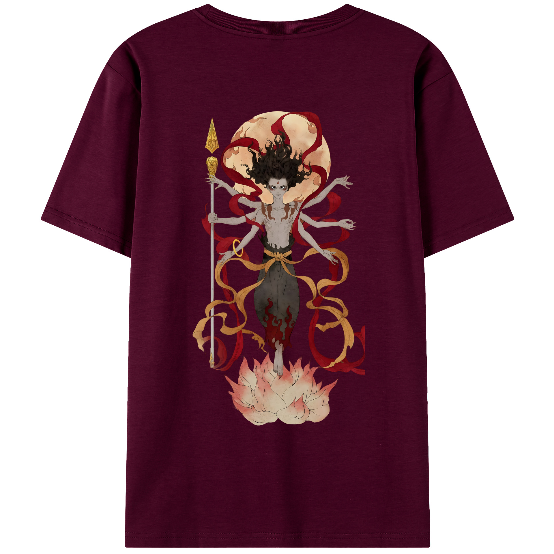 （画像用） Ne Zha 2 ナタ 魔童の大暴れ レディース半袖Tシャツ(バックプリント)